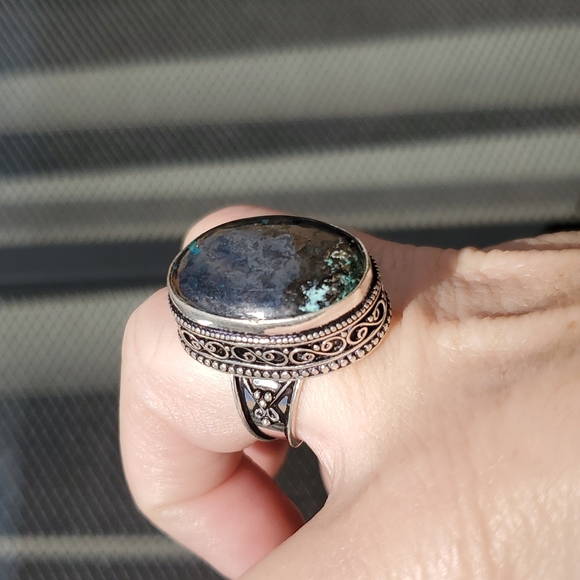 New Azurite 925 Silver Ring. - Picture 9 of 16